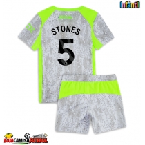 Camisa de Futebol Manchester City John Stones #5 Equipamento Alternativo Infantil 2025-26 Manga Curta (+ Calças curtas)